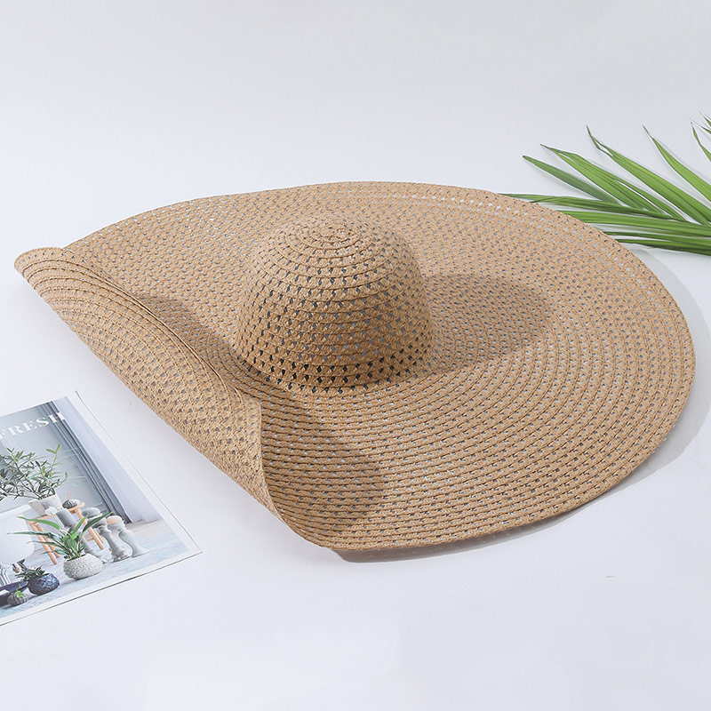 Roll Up Extra Large Brim Straw Hats for Women