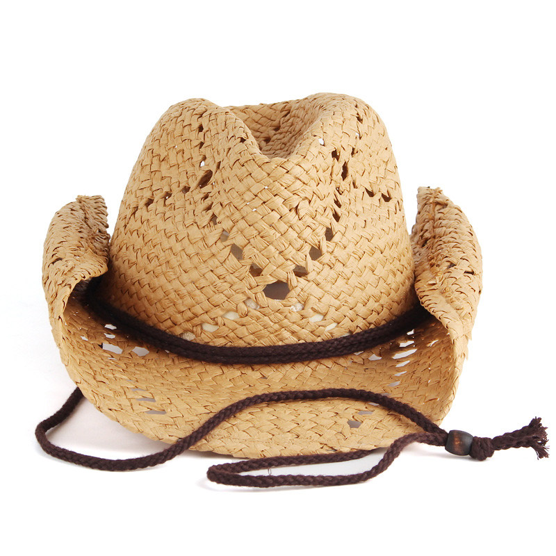 Rolled Brim Cowboy Straw Hats