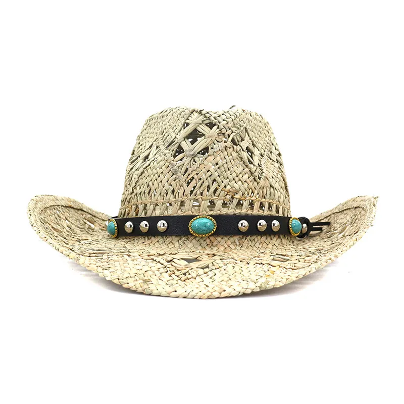 Cappello da sole da cowboy in erba marina