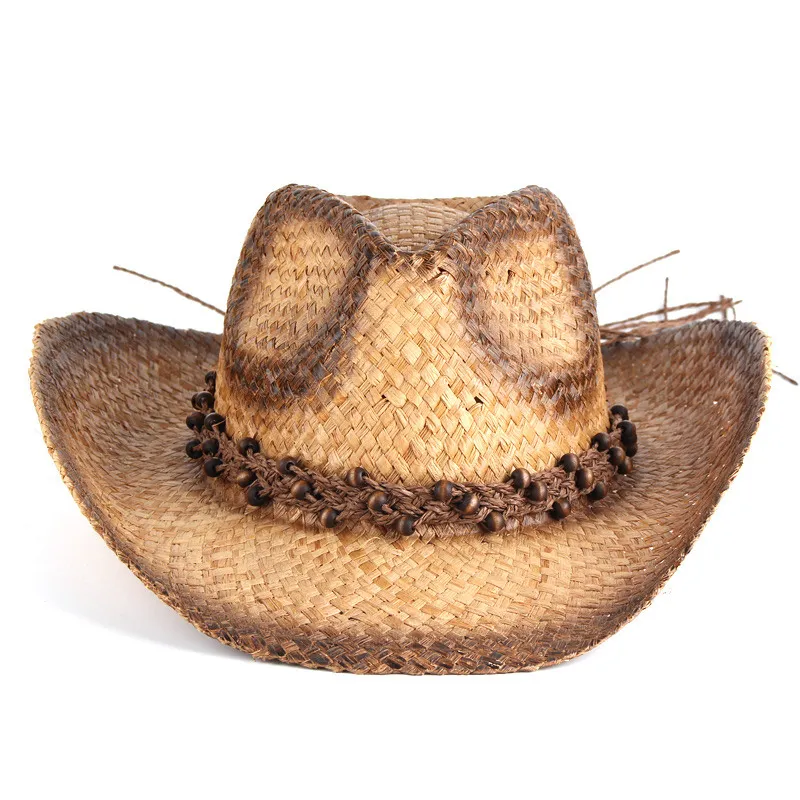 Słomkowe kapelusze kowbojskie Spary Paint Rafia