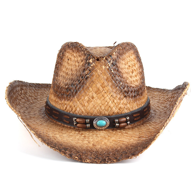 Suvised ranna Raffia Cowboy mütsid