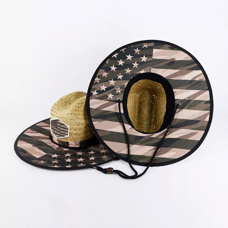 USA Flag Straw Hat