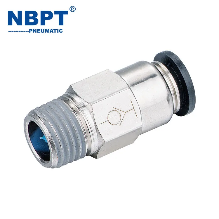 Fitinguri pneumatice Conector supapă de oprire cu filet drept din alamă