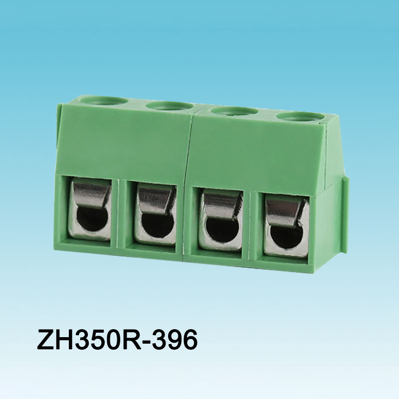 3.96 groene gebogen socket PCB-schroefaansluiting