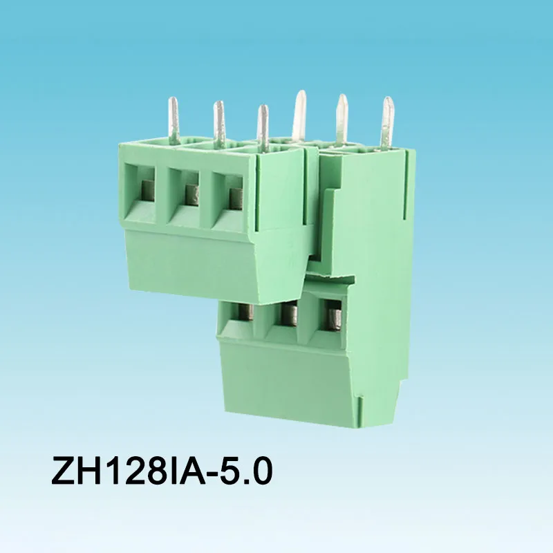 Terminal de tornillo PCB cruzado verde 128