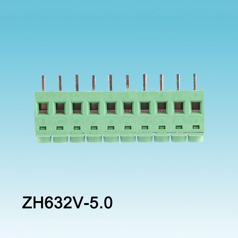 Bloque de terminales de tornillo PCB verde