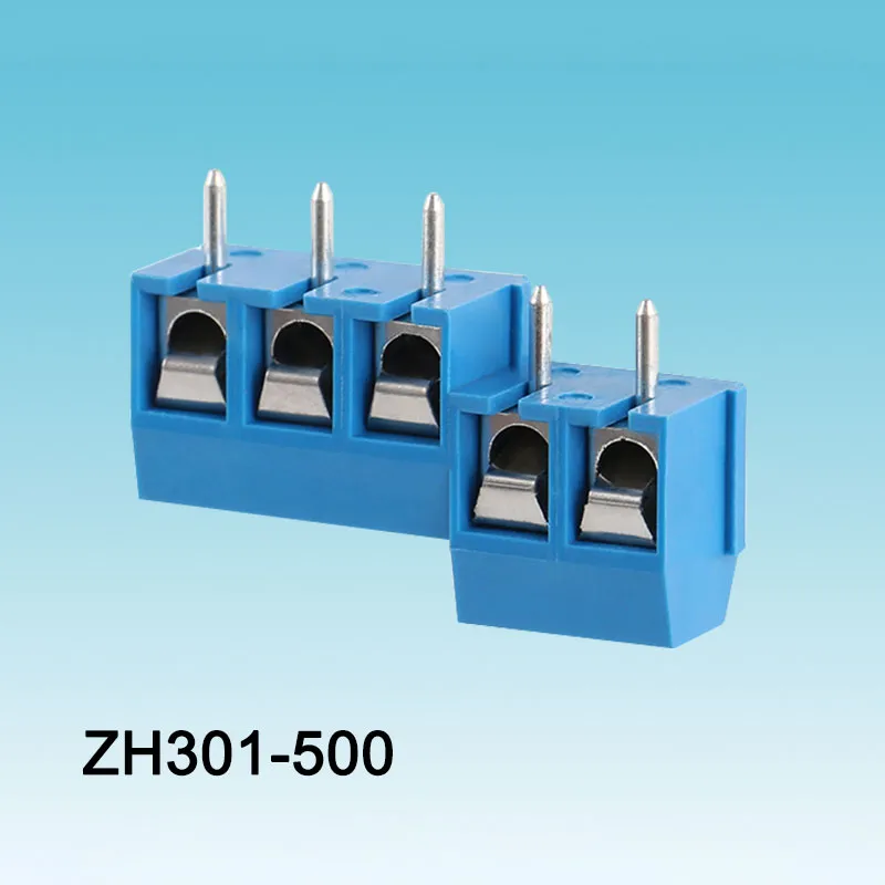 Udskiftelige 301-5.0 blå PCB skrueterminaler