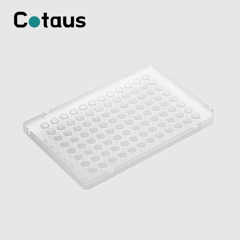 96 poços 0,1 ml placa de PCR de saia completa branca