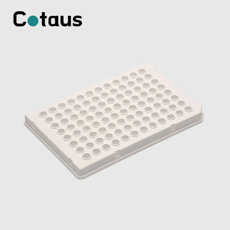 Placa PCR de mitja falda blanca de 96 pous de 0,1 ml