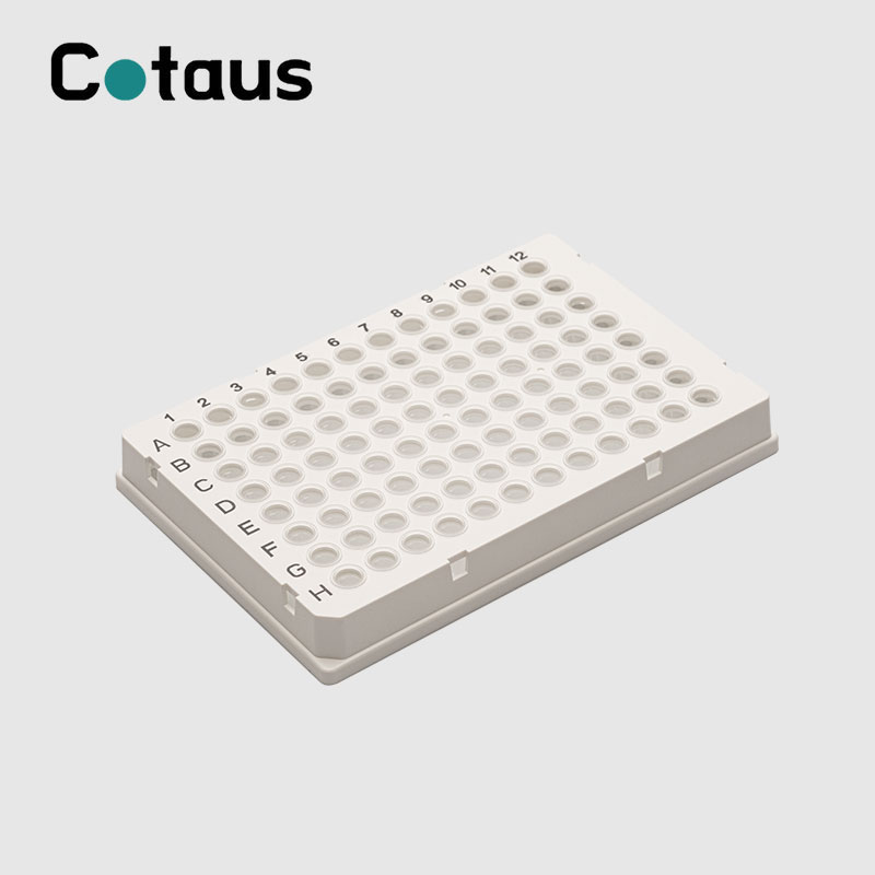 96 poços 0,2 ml placa de PCR de saia completa de cor dupla