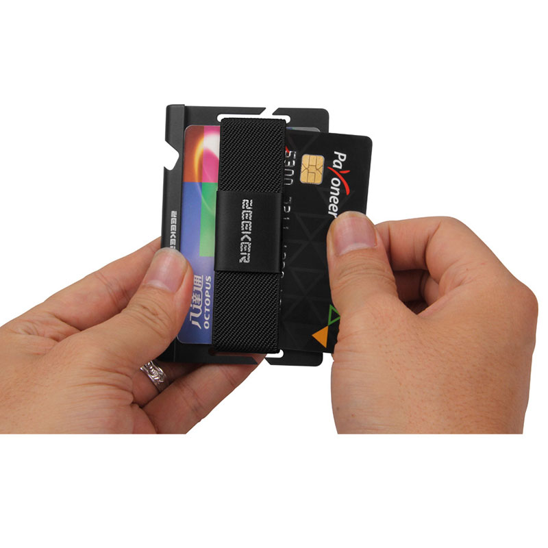 محفظة بطاقة الأعمال المعدنية - 3 