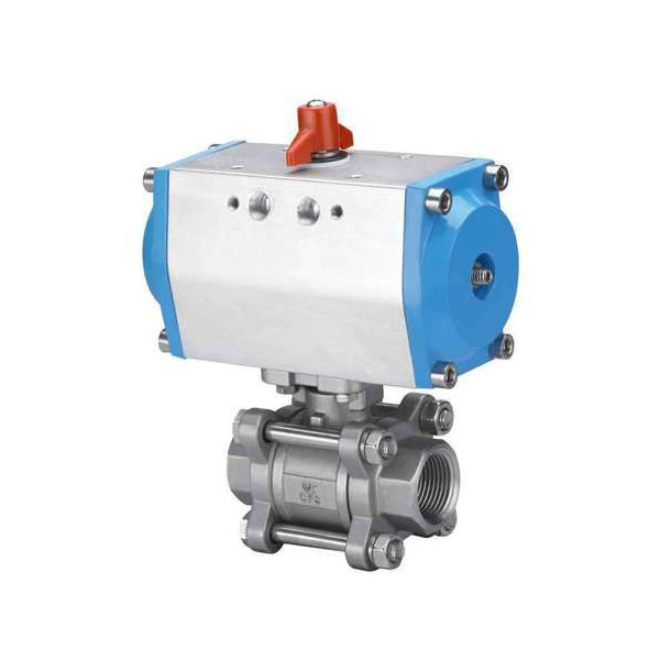 Pneumatic Three-Pieces Stainless Steel Ball Valve