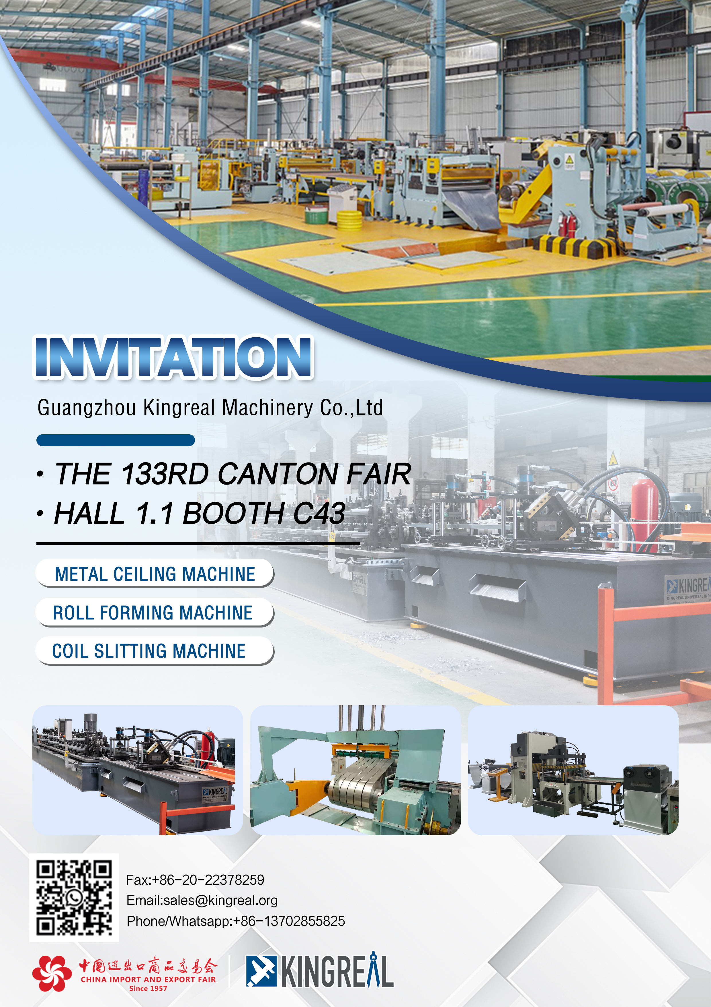 Velkommen til KINGREAL Canton Fair Machinery Exhibition
