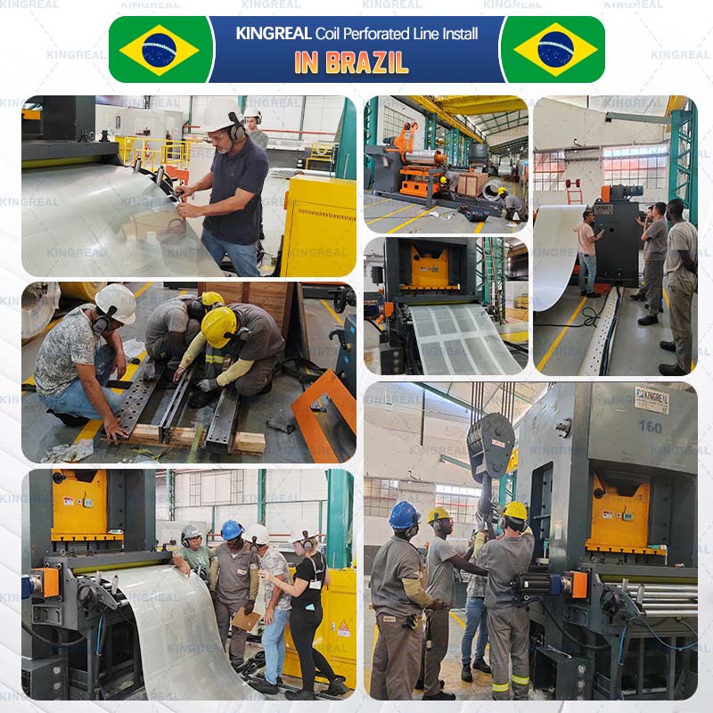 Пример установки KINGREAL: линия перфорации рулонной стали в Бразилии