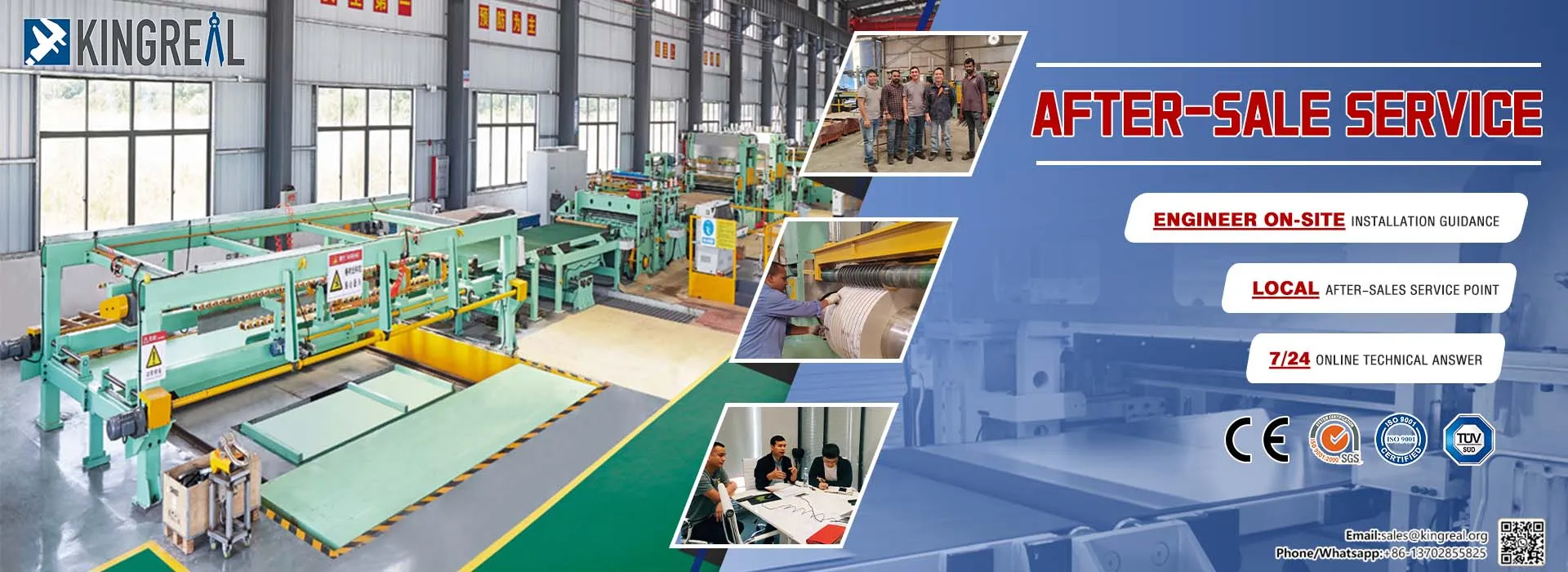 Serviço pós-venda dos fabricantes de máquinas de corte de bobinas na China