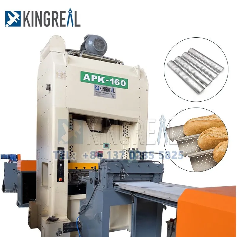 Metal Baguette Tray Perforated Punching Making Machine