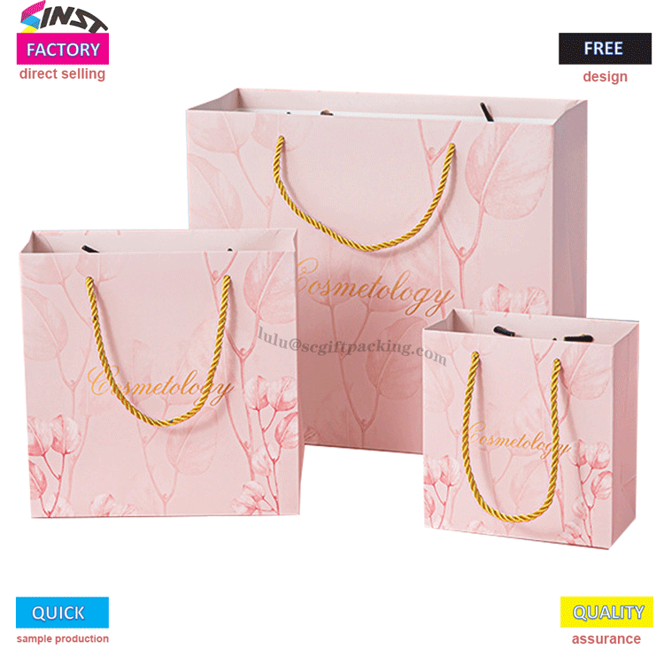 Printed Paper Bags with String for Fashion Dress