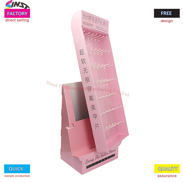 Cardboard Nail display stand Hook display stand