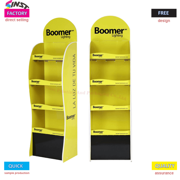 Curved paper shopping mall display stand