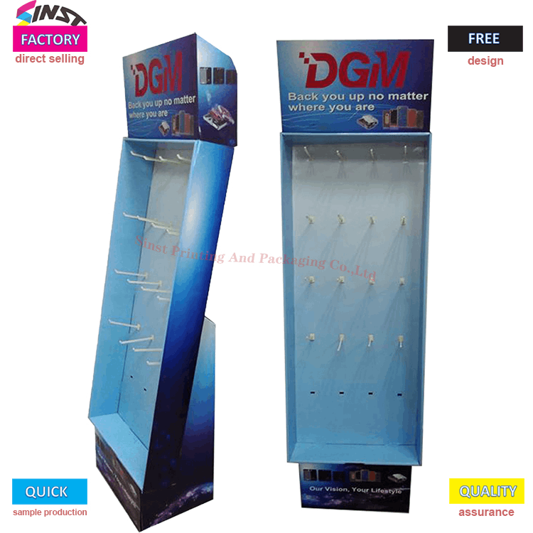 Electronic Product Paperboard Hook Display Stand