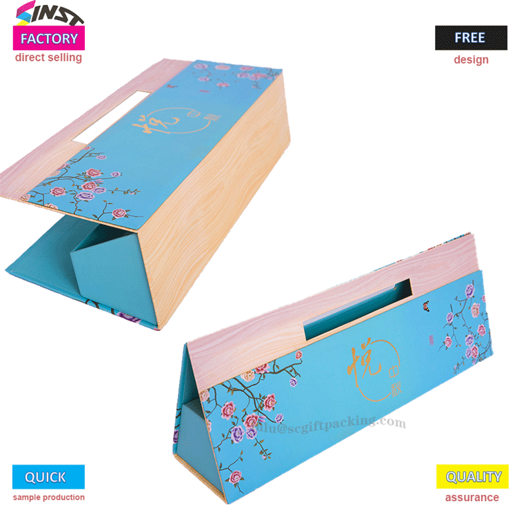 Triangle Folding Paper Shaped Handheld Food Gift Box