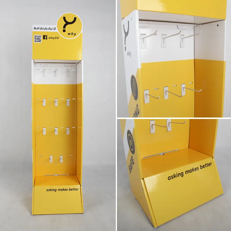 Underwear hook cardboard display rack