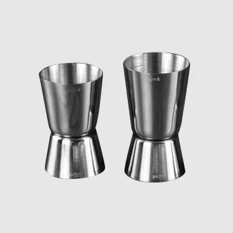 Jigger Koktail Pengukur Ganda Stainless Steel Terukir