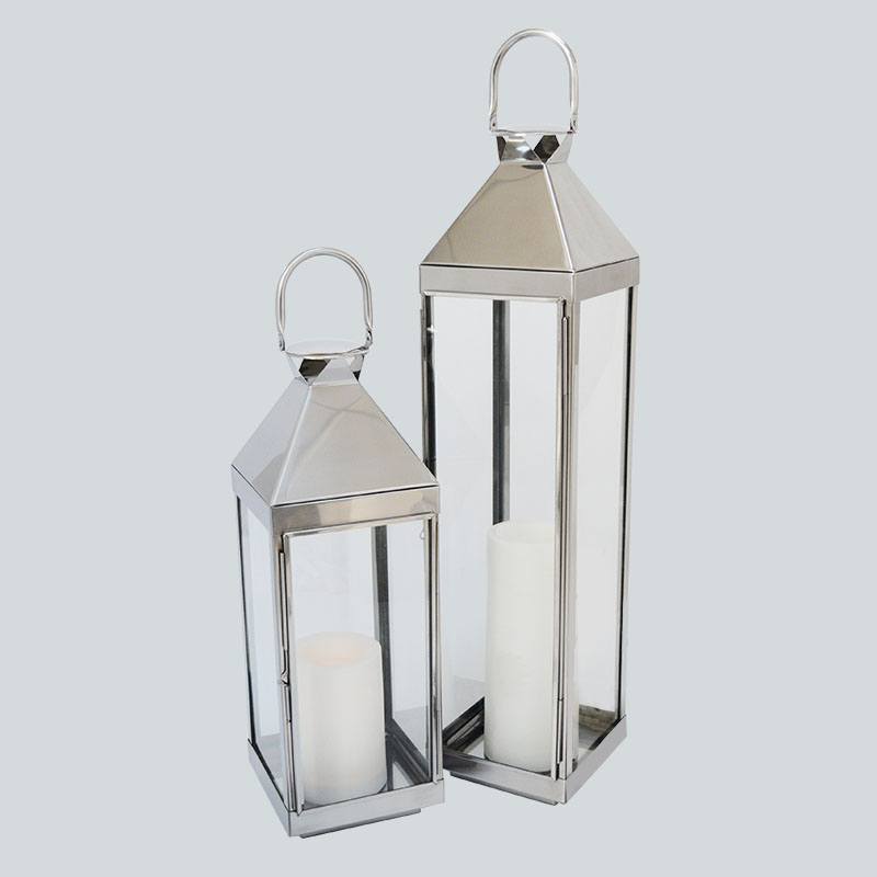 Stainless Steel Large Outdoor Hanging Candle Lantern