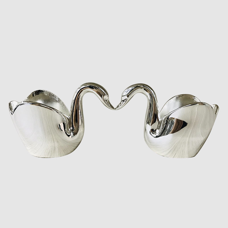 Zinc alloy metal swan home decoration accessories