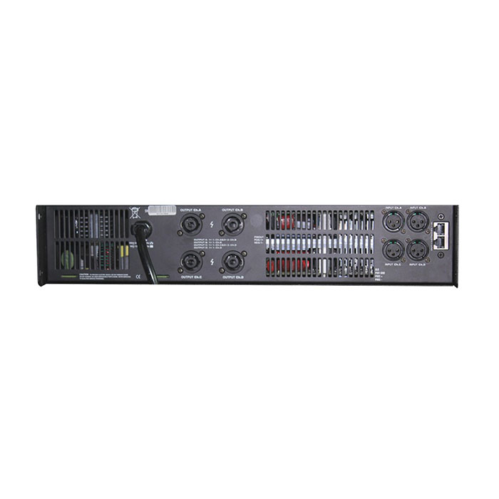 4 kanálový 600W síťový výkonový zesilovač Dante DSP