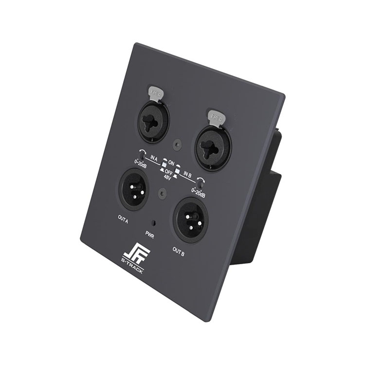 Dante 2 CH Wall Plate Network Audio Interface