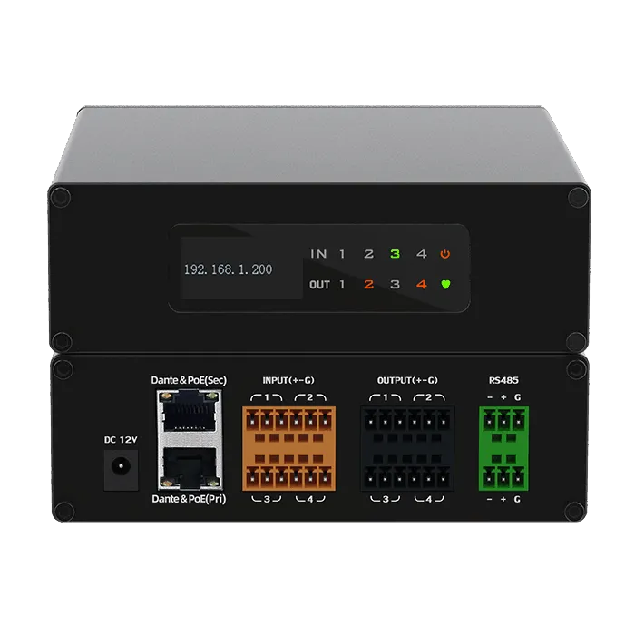 Dante 4 in 4 Out Network Audio Processor Box