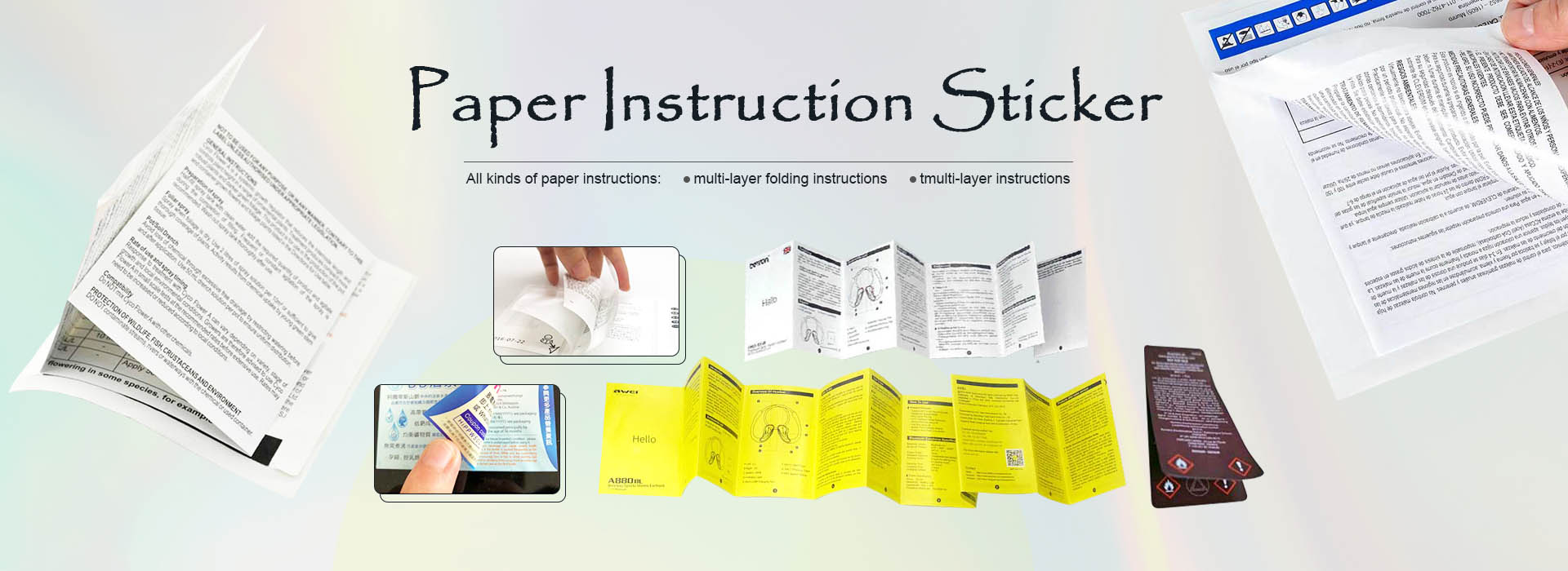 Fornecedores de adesivos de instrução em papel