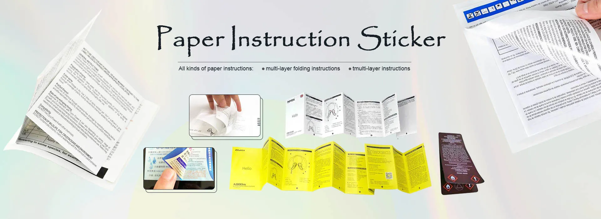 Papir Instruktion Sticker Leverandører