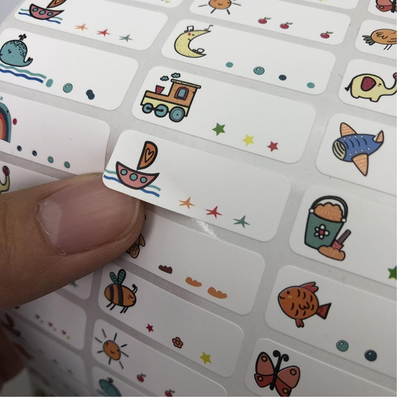 Convenient and easy-to-use name stickers
