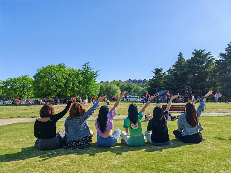 Frühlingsblüten, geh raus zum Spielen