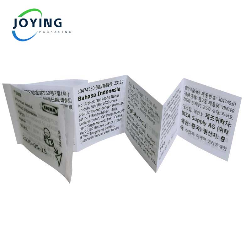 Multi-Layer Folding Instruction Sticker