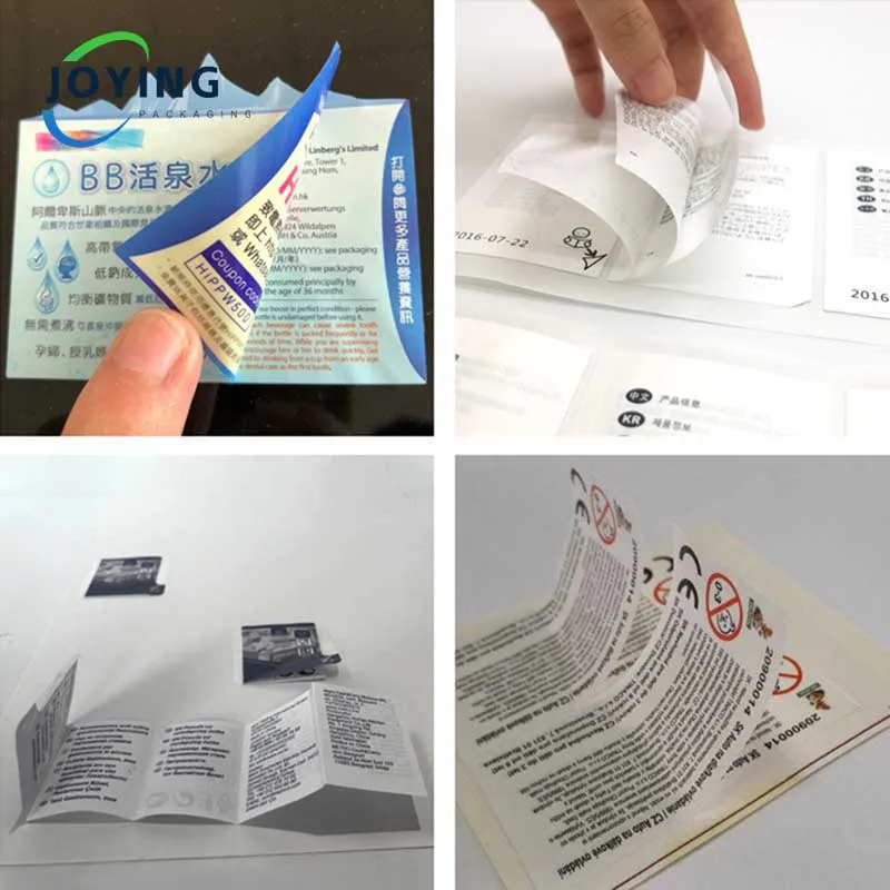 Adesivo de instruções de origami multicamadas