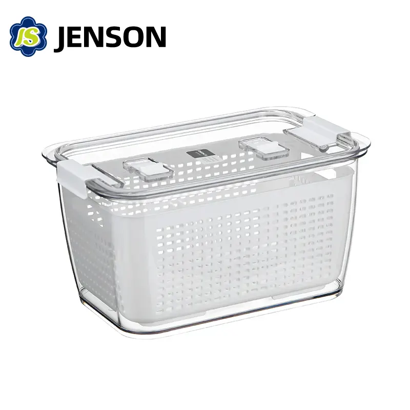 Food Storage Container with Drain Basket
