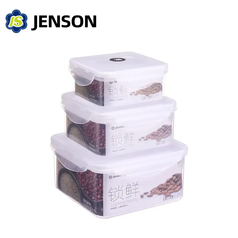 Комплект квадратни контейнери за съхранение на храна от 3 бр