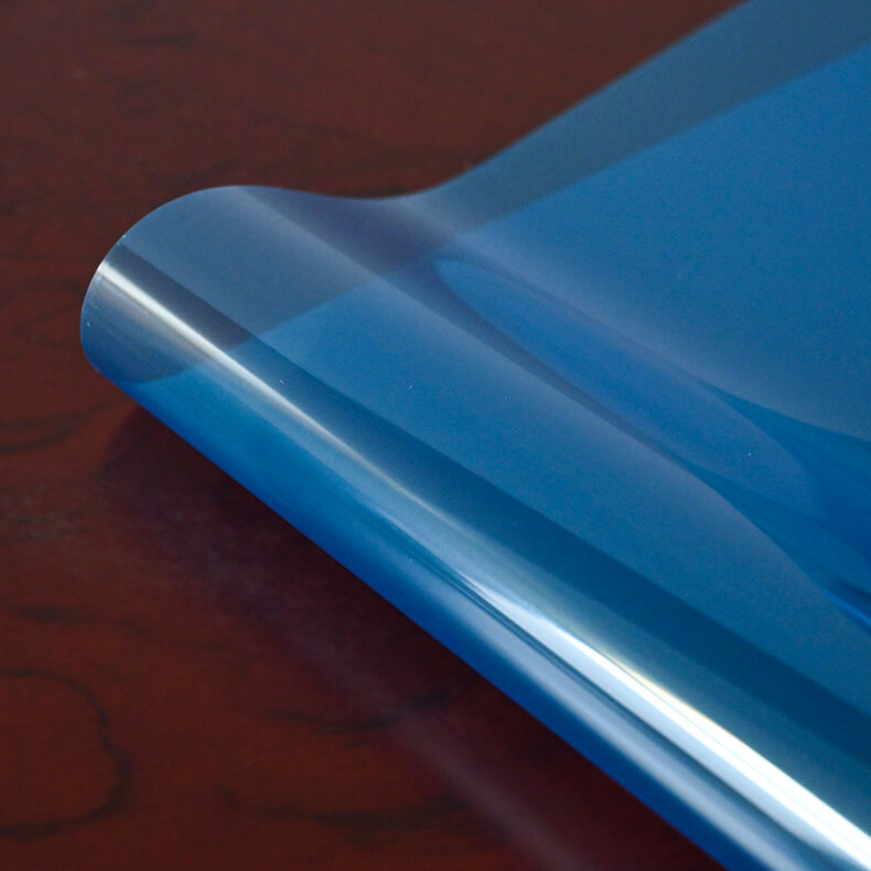 blue color bopet sheet film printing making difference with clear with clear film
