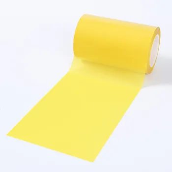 MOQ1 rouleau de revêtement adhésif couleur feuille jaune film BOPET de couleur jaune