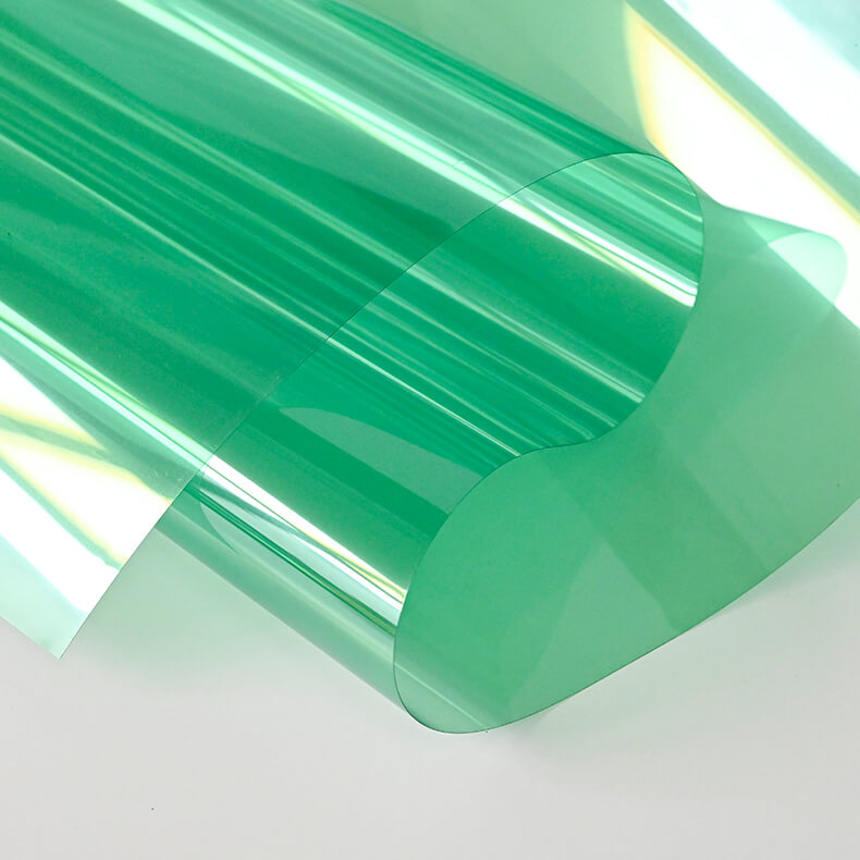 Mjukt genomskinligt grönt husdjursark polyesterfilm