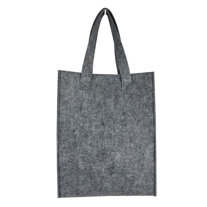 Gray reusable Felt Tote Bag