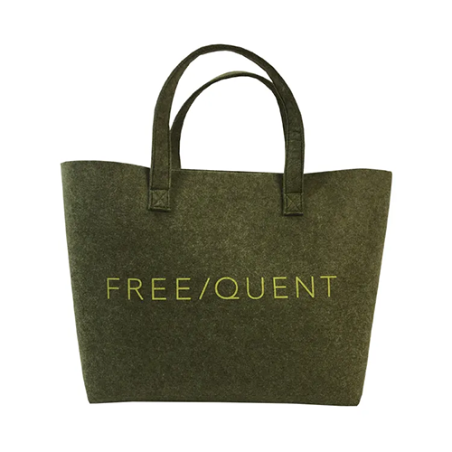 Green grey Felt Tote Bag