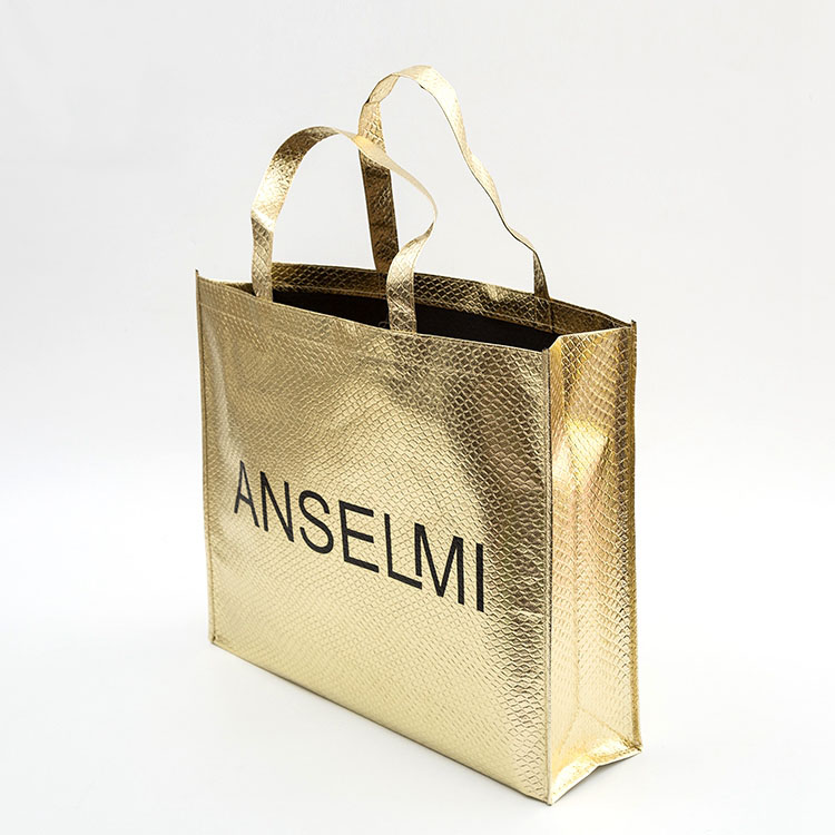 Pp Non-woven Gold Shopping Tote Bag China