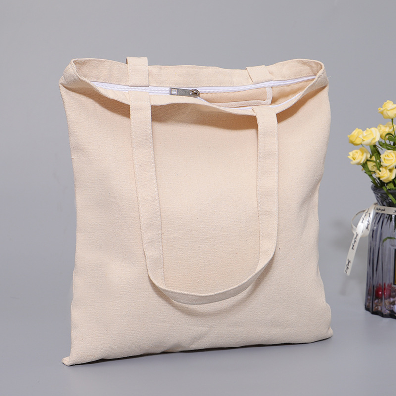 Cotton Canvas Tote Bag With Zipper Manufacturers