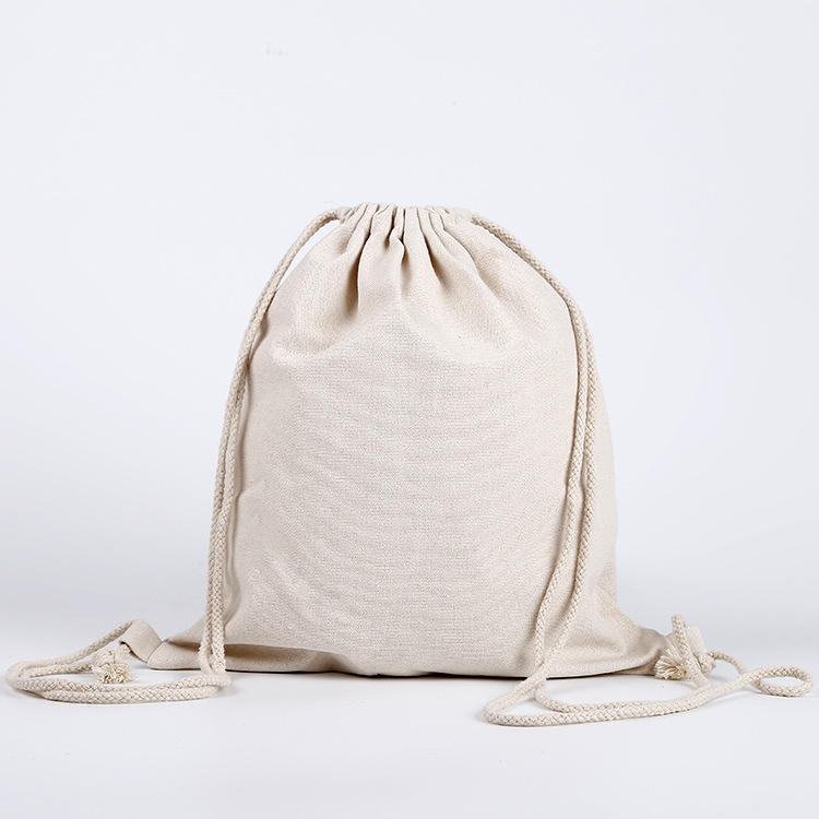 Bawełniana płócienna torba ze sznurkiem wielokrotnego użytku