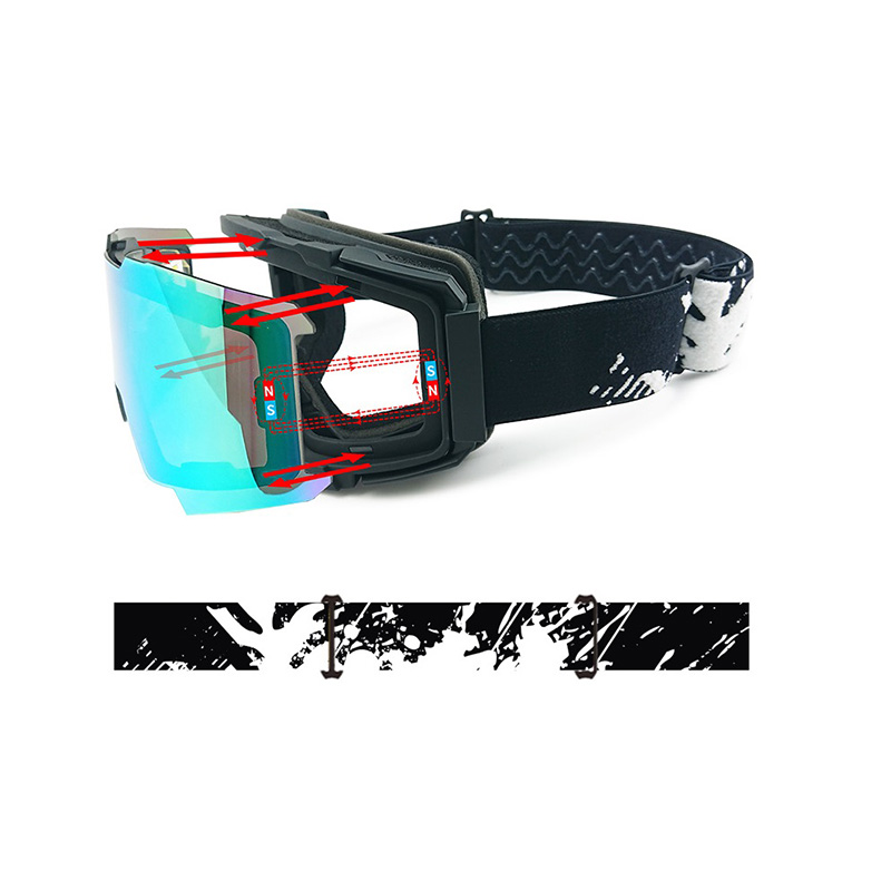 Gafas de esquí para adultos magnéticas de doble lente