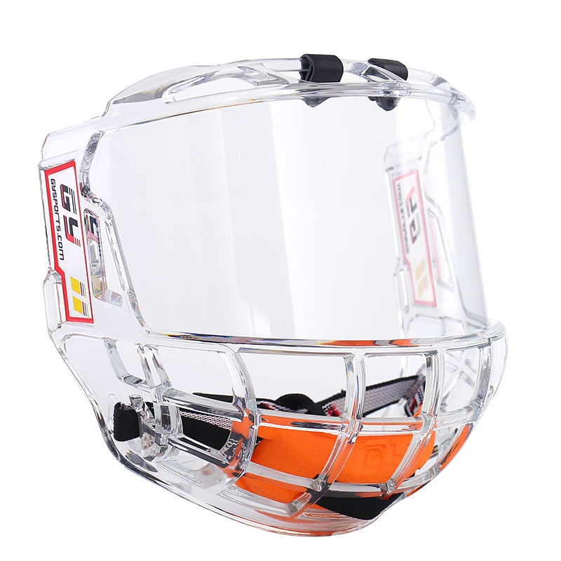 Beskyttende ishockey polycarbonat fuld ansigtsskærm/visir